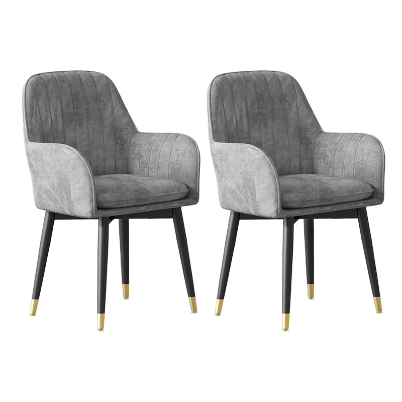 Glam -gestoffeerde tankstoel Velvet Parsons eetkamerstoel voor eetkamer