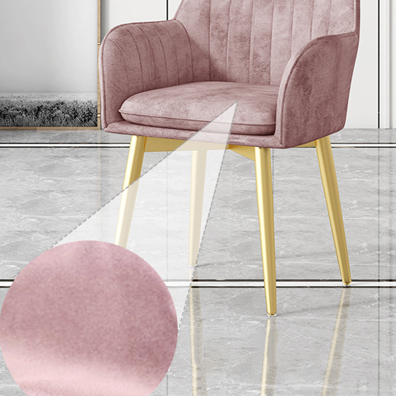 Glam -gestoffeerde tankstoel Velvet Parsons eetkamerstoel voor eetkamer