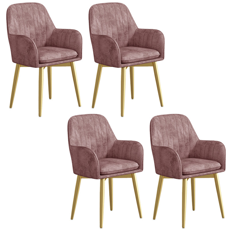 Glam -gestoffeerde tankstoel Velvet Parsons eetkamerstoel voor eetkamer