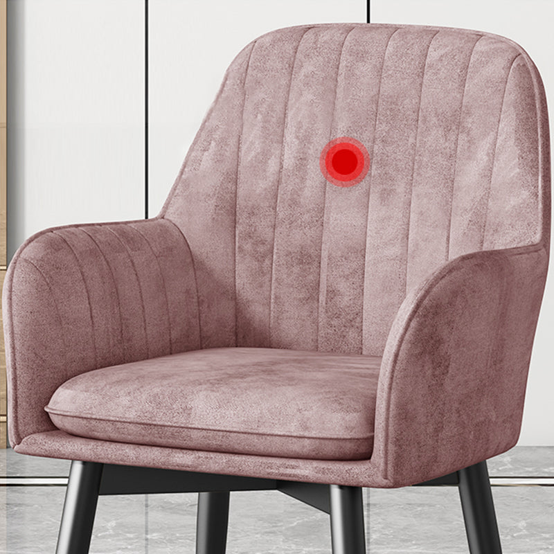 Glam -gestoffeerde tankstoel Velvet Parsons eetkamerstoel voor eetkamer