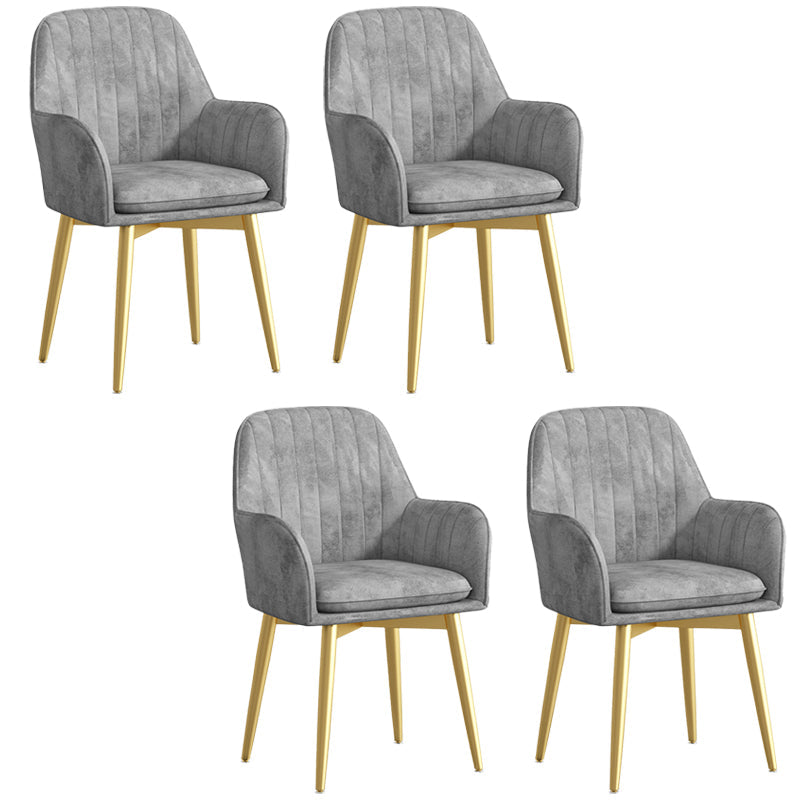 Glam -gestoffeerde tankstoel Velvet Parsons eetkamerstoel voor eetkamer