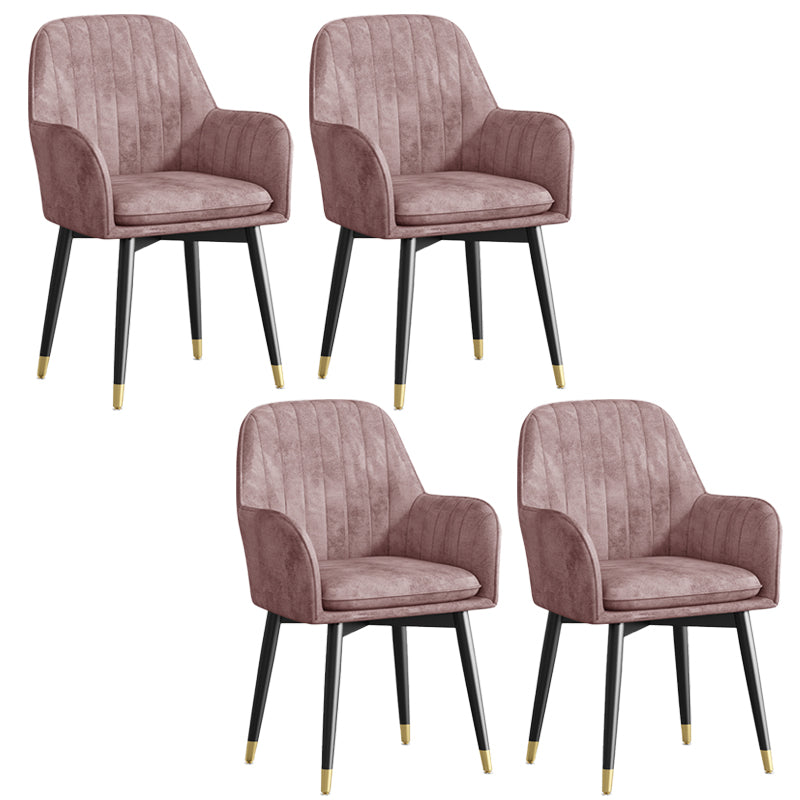 Glam -gestoffeerde tankstoel Velvet Parsons eetkamerstoel voor eetkamer