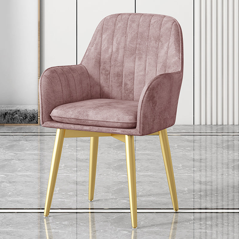 Glam -gestoffeerde tankstoel Velvet Parsons eetkamerstoel voor eetkamer