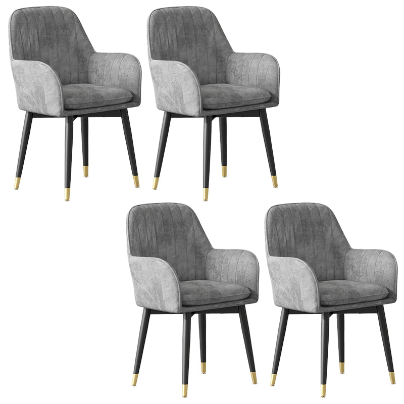 Glam -gestoffeerde tankstoel Velvet Parsons eetkamerstoel voor eetkamer