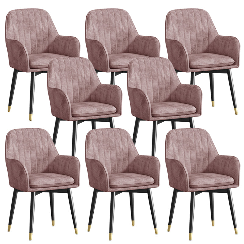 Glam -gestoffeerde tankstoel Velvet Parsons eetkamerstoel voor eetkamer