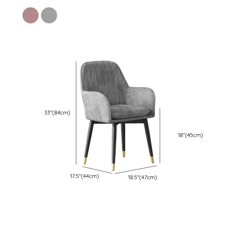 Glam -gestoffeerde tankstoel Velvet Parsons eetkamerstoel voor eetkamer