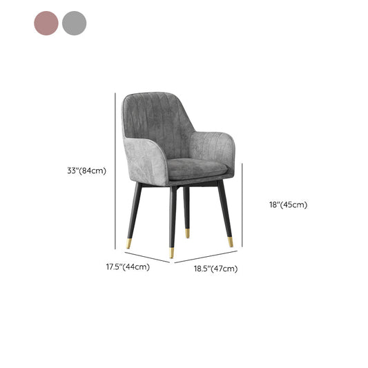 グラム布張りのアームチェアベルベットパーソンズダイニングチェアダイニングルーム