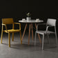 Stacking Plastic Arm Chair Glam Open Back Dining Arm Chair for Dining Room