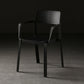 Stacking Plastic Arm Chair Glam Open Back Dining Arm Chair for Dining Room