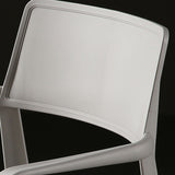 Stacking Plastic Arm Chair Glam Open Back Dining Arm Chair for Dining Room
