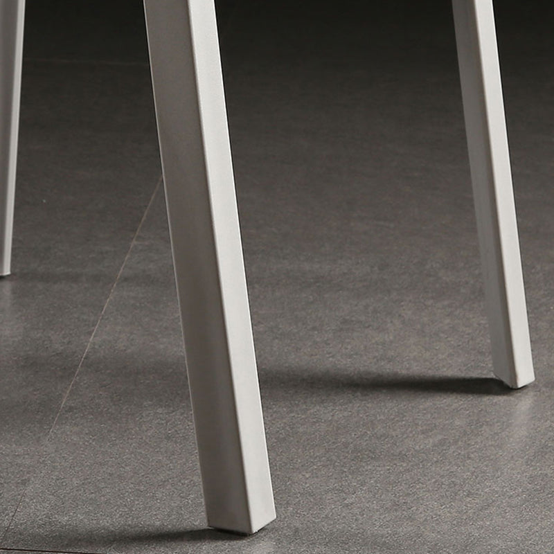 Stacking Plastic Arm Chair Glam Open Back Dining Arm Chair for Dining Room