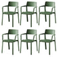 Stacking Plastic Arm Chair Glam Open Back Dining Arm Chair for Dining Room