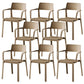 Stacking Plastic Arm Chair Glam Open Back Dining Arm Chair for Dining Room