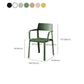 Stacking Plastic Arm Chair Glam Open Back Dining Arm Chair for Dining Room