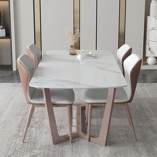 Faux Leather Kitchen Dining Chair Contemporary Wingback Side Chair