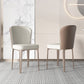 Contemporary Upholstered Dining Chairs Kitchen Dining Armless Chair in White