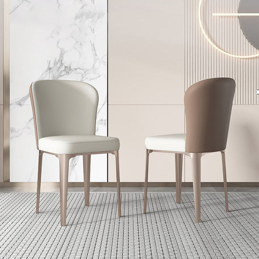 Sedie da pranzo imbottite contemporanee cucina sedia a bracciale in bianco