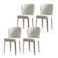 Contemporary Upholstered Dining Chairs Kitchen Dining Armless Chair in White