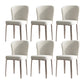 Contemporary Upholstered Dining Chairs Kitchen Dining Armless Chair in White