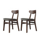 Wood Kitchen Dining Side Chair Open Back Dining Side Chair in Brown 2 Piece Set Clearhalo 'Dining Chairs' 'Dining Tables & Seating' 'dining_chair' 'furn' 'furn_dining_chair' 'Furniture' 'Kitchen & Dining Furniture' 6329427