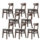 Wood Kitchen Dining Side Chair Open Back Dining Side Chair in Brown 8 Piece Set Clearhalo 'Dining Chairs' 'Dining Tables & Seating' 'dining_chair' 'furn' 'furn_dining_chair' 'Furniture' 'Kitchen & Dining Furniture' 6329432