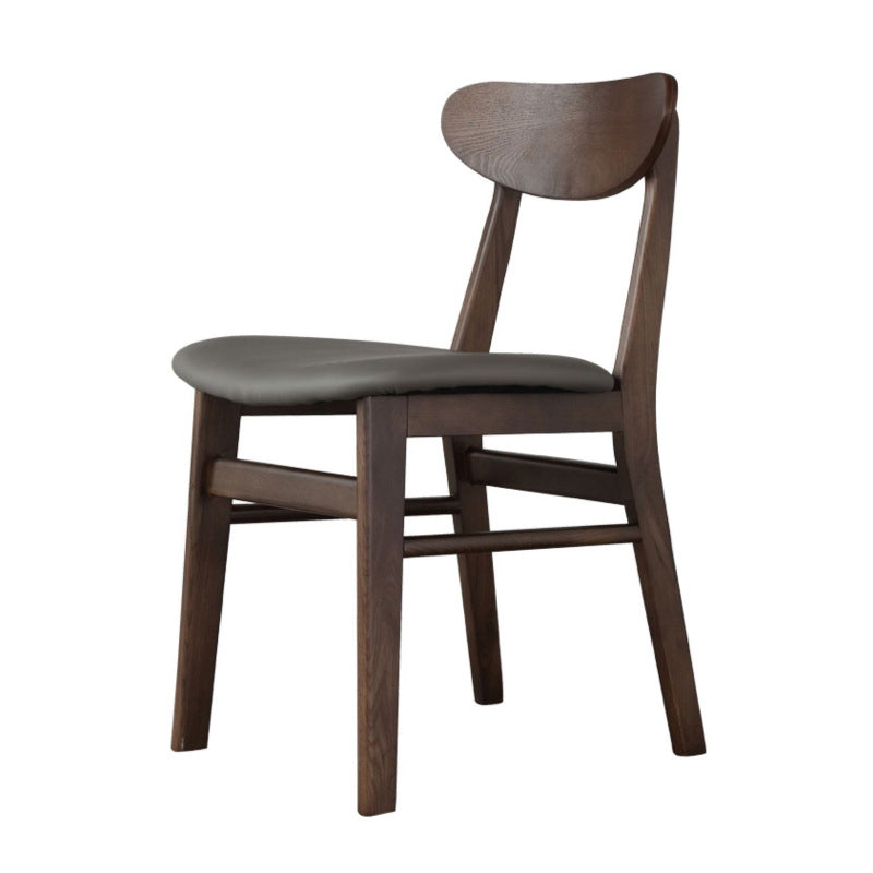 Wood Kitchen Dining Side Chair Open Back Dining Side Chair in Brown Clearhalo 'Dining Chairs' 'Dining Tables & Seating' 'dining_chair' 'furn' 'furn_dining_chair' 'Furniture' 'Kitchen & Dining Furniture' 6329434