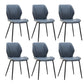 Contemporary Upholstered Dining Chairs Wingback Side Chair with Metal Legs Blue 6 Piece Set Clearhalo 'Dining Chairs' 'Dining Tables & Seating' 'dining_chair' 'furn' 'furn_dining_chair' 'Furniture' 'Kitchen & Dining Furniture' 6329508