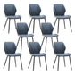 Contemporary Upholstered Dining Chairs Wingback Side Chair with Metal Legs Blue 8 Piece Set Clearhalo 'Dining Chairs' 'Dining Tables & Seating' 'dining_chair' 'furn' 'furn_dining_chair' 'Furniture' 'Kitchen & Dining Furniture' 6329509
