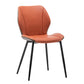 Contemporary Upholstered Dining Chairs Wingback Side Chair with Metal Legs Orange 1 Piece Clearhalo 'Dining Chairs' 'Dining Tables & Seating' 'dining_chair' 'furn' 'furn_dining_chair' 'Furniture' 'Kitchen & Dining Furniture' 6329510