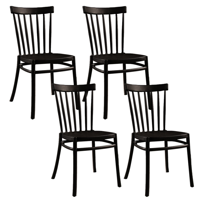 Glam Indoor-Outdoor Dining Side Chair Plastic Stacking Side Chair