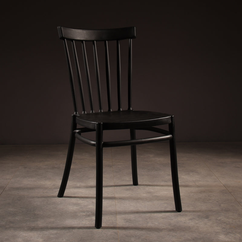 Glam Indoor-Outdoor Dining Side Chair Plastic Stacking Side Chair
