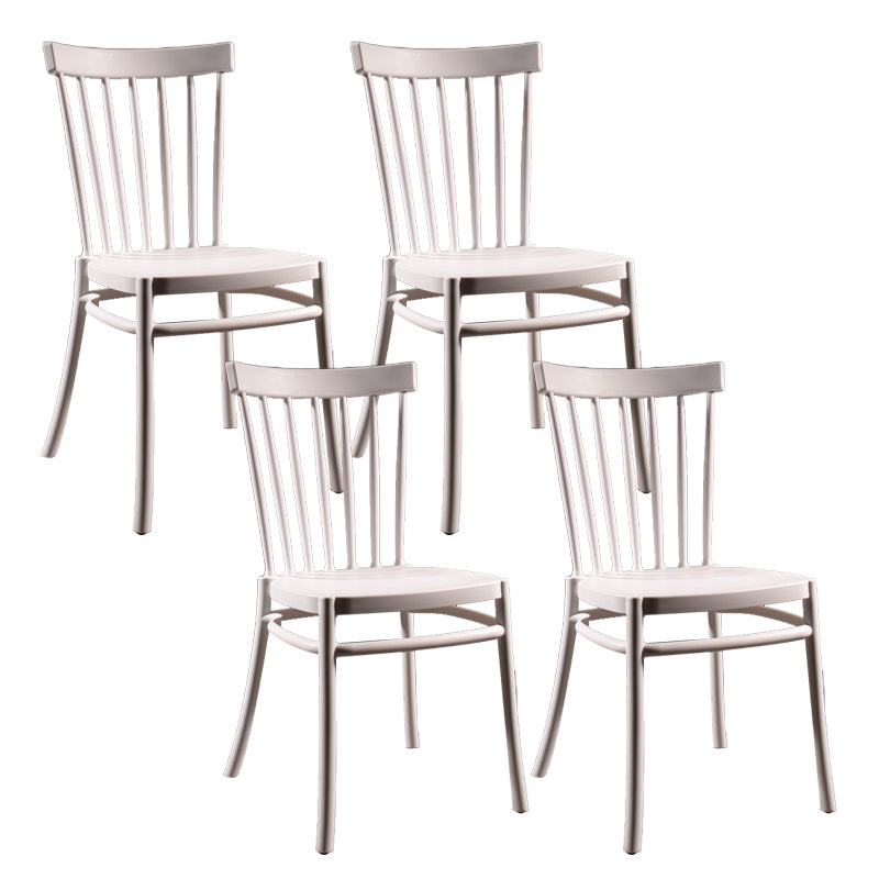 Glam Indoor-Outdoor Dining Side Chair Plastic Stacking Side Chair