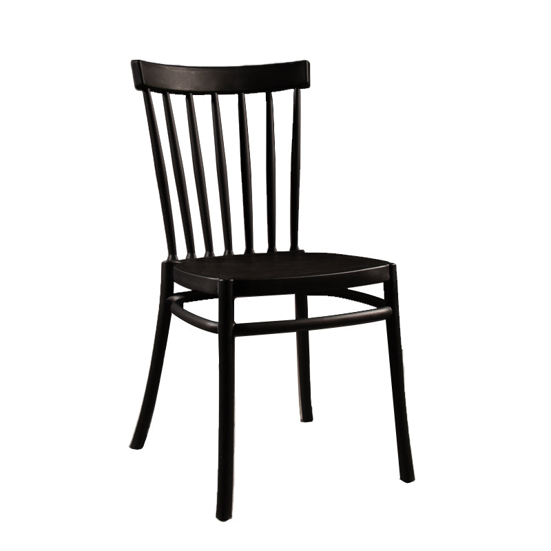 Glam Indoor-Outdoor Dining Side Chair Plastic Stacking Side Chair