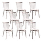 Glam Indoor-Outdoor Dining Side Chair Plastic Stacking Side Chair