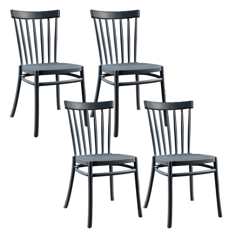 Glam Indoor-Outdoor Dining Side Chair Plastic Stacking Side Chair