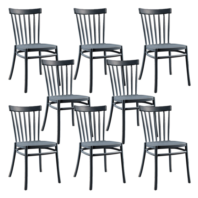 Glam Indoor-Outdoor Dining Side Chair Plastic Stacking Side Chair