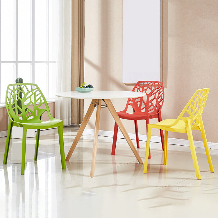 Glam indoor-outdoor eetstoel plastic stapelbare zijstoel