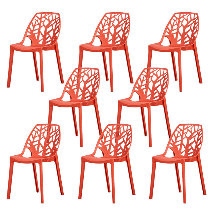 Glam indoor-outdoor eetstoel plastic stapelbare zijstoel