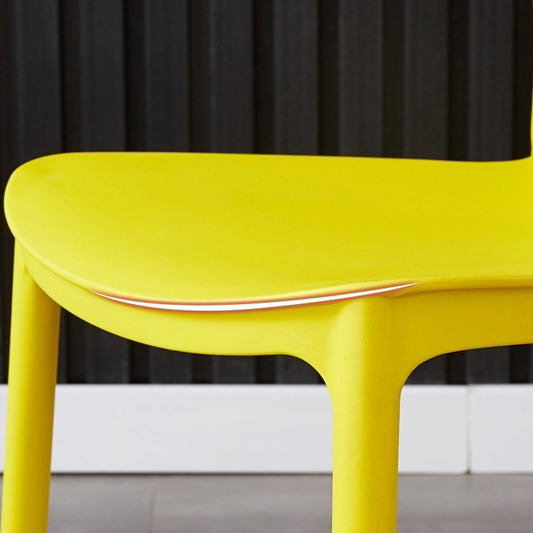 Sedia da pranzo in plastica aperta aperta sedia laterale impilabile interno