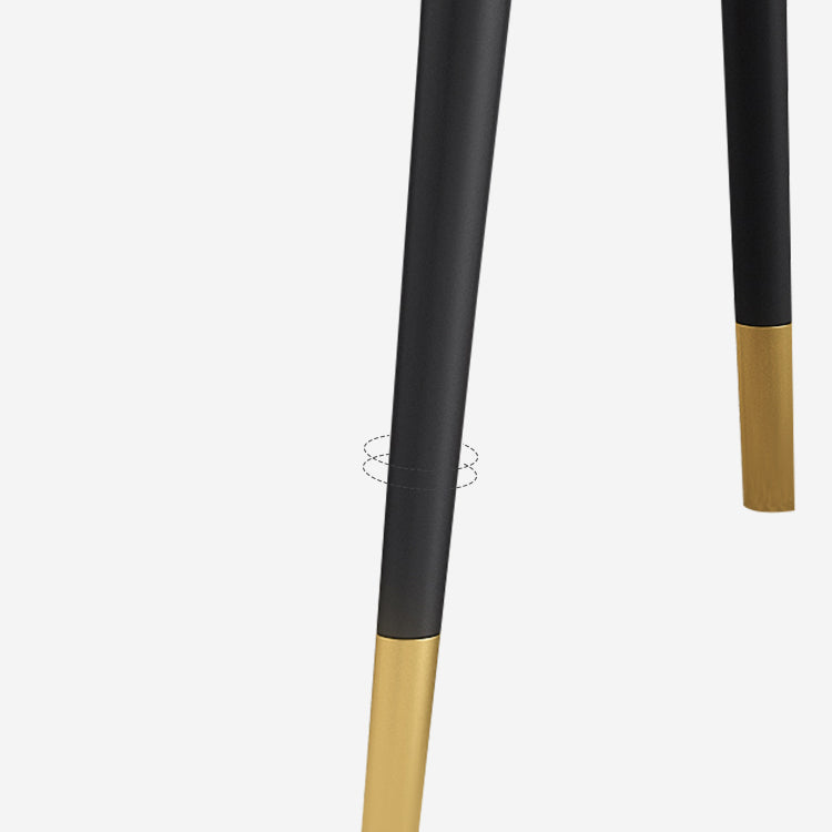 Glam Upholstered Arm Chair Faux Leather Open Back Dining Arm Chair for Home Clearhalo 'Dining Chairs' 'Dining Tables & Seating' 'dining_chair' 'furn' 'furn_dining_chair' 'Furniture' 'Kitchen & Dining Furniture' 6329598