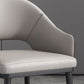 Glam Upholstered Arm Chair Faux Leather Open Back Dining Arm Chair for Home Clearhalo 'Dining Chairs' 'Dining Tables & Seating' 'dining_chair' 'furn' 'furn_dining_chair' 'Furniture' 'Kitchen & Dining Furniture' 6329603