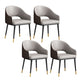 Glam Upholstered Arm Chair Faux Leather Open Back Dining Arm Chair for Home Grey 4 Piece Set Clearhalo 'Dining Chairs' 'Dining Tables & Seating' 'dining_chair' 'furn' 'furn_dining_chair' 'Furniture' 'Kitchen & Dining Furniture' 6329610