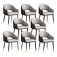 Glam Upholstered Arm Chair Faux Leather Open Back Dining Arm Chair for Home Grey 8 Piece Set Clearhalo 'Dining Chairs' 'Dining Tables & Seating' 'dining_chair' 'furn' 'furn_dining_chair' 'Furniture' 'Kitchen & Dining Furniture' 6329612