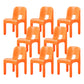 Plastic Open Back Dining Chair Stackable Side Chair for Dining Room Orange 8 Piece Set Clearhalo 'Dining Chairs' 'Dining Tables & Seating' 'dining_chair' 'furn' 'furn_dining_chair' 'Furniture' 'Kitchen & Dining Furniture' 6329629