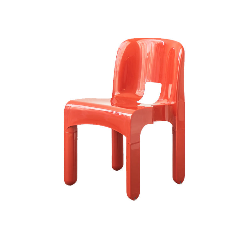 Plastic Open Back Dining Chair Stackable Side Chair for Dining Room Red 1 Piece Clearhalo 'Dining Chairs' 'Dining Tables & Seating' 'dining_chair' 'furn' 'furn_dining_chair' 'Furniture' 'Kitchen & Dining Furniture' 6329630