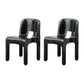 Plastic Open Back Dining Chair Stackable Side Chair for Dining Room Black 2 Piece Set Clearhalo 'Dining Chairs' 'Dining Tables & Seating' 'dining_chair' 'furn' 'furn_dining_chair' 'Furniture' 'Kitchen & Dining Furniture' 6329636