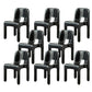 Plastic Open Back Dining Chair Stackable Side Chair for Dining Room Black 8 Piece Set Clearhalo 'Dining Chairs' 'Dining Tables & Seating' 'dining_chair' 'furn' 'furn_dining_chair' 'Furniture' 'Kitchen & Dining Furniture' 6329639