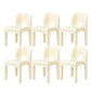 Plastic Open Back Dining Chair Stackable Side Chair for Dining Room Off-White 6 Piece Set Clearhalo 'Dining Chairs' 'Dining Tables & Seating' 'dining_chair' 'furn' 'furn_dining_chair' 'Furniture' 'Kitchen & Dining Furniture' 6329643
