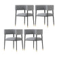 Glam Upholstered Dining Arm Chair Open Back Arm Chair for Dining Room Grey 4 Piece Set Clearhalo 'Dining Chairs' 'Dining Tables & Seating' 'dining_chair' 'furn' 'furn_dining_chair' 'Furniture' 'Kitchen & Dining Furniture' 6329680
