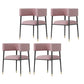Glam Upholstered Dining Arm Chair Open Back Arm Chair for Dining Room Pink 4 Piece Set Clearhalo 'Dining Chairs' 'Dining Tables & Seating' 'dining_chair' 'furn' 'furn_dining_chair' 'Furniture' 'Kitchen & Dining Furniture' 6329690